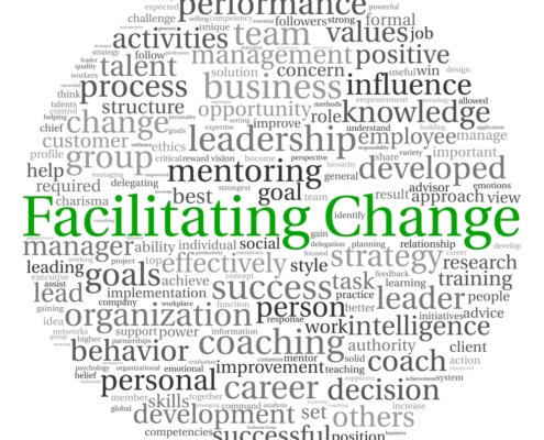 Facilitating Change word cloud